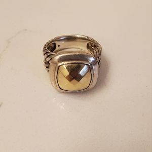 David Yurman Albion Ring Sterling Silver and Yellow Gold size 6.25